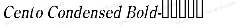 Cento Condensed Bold字体转换